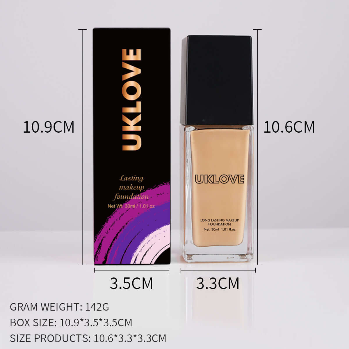 Sun-Kissed Beauty: UKLOVE Lasting Makeup Foundation with Best Sunbed Accelerator