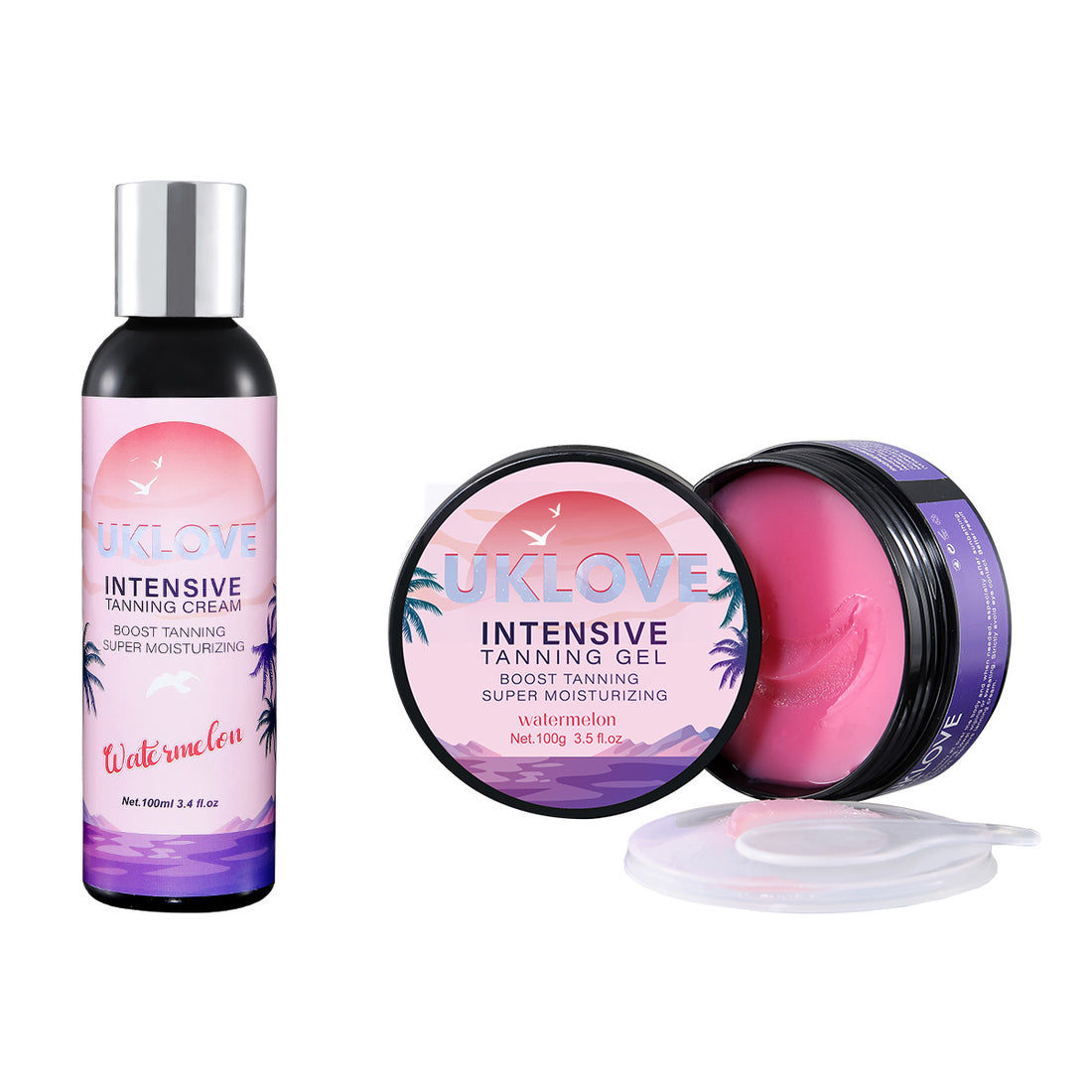UKLOVE best sunbed lotion tanning gel &amp; cream watermelon fragrance intensive boost tanning
