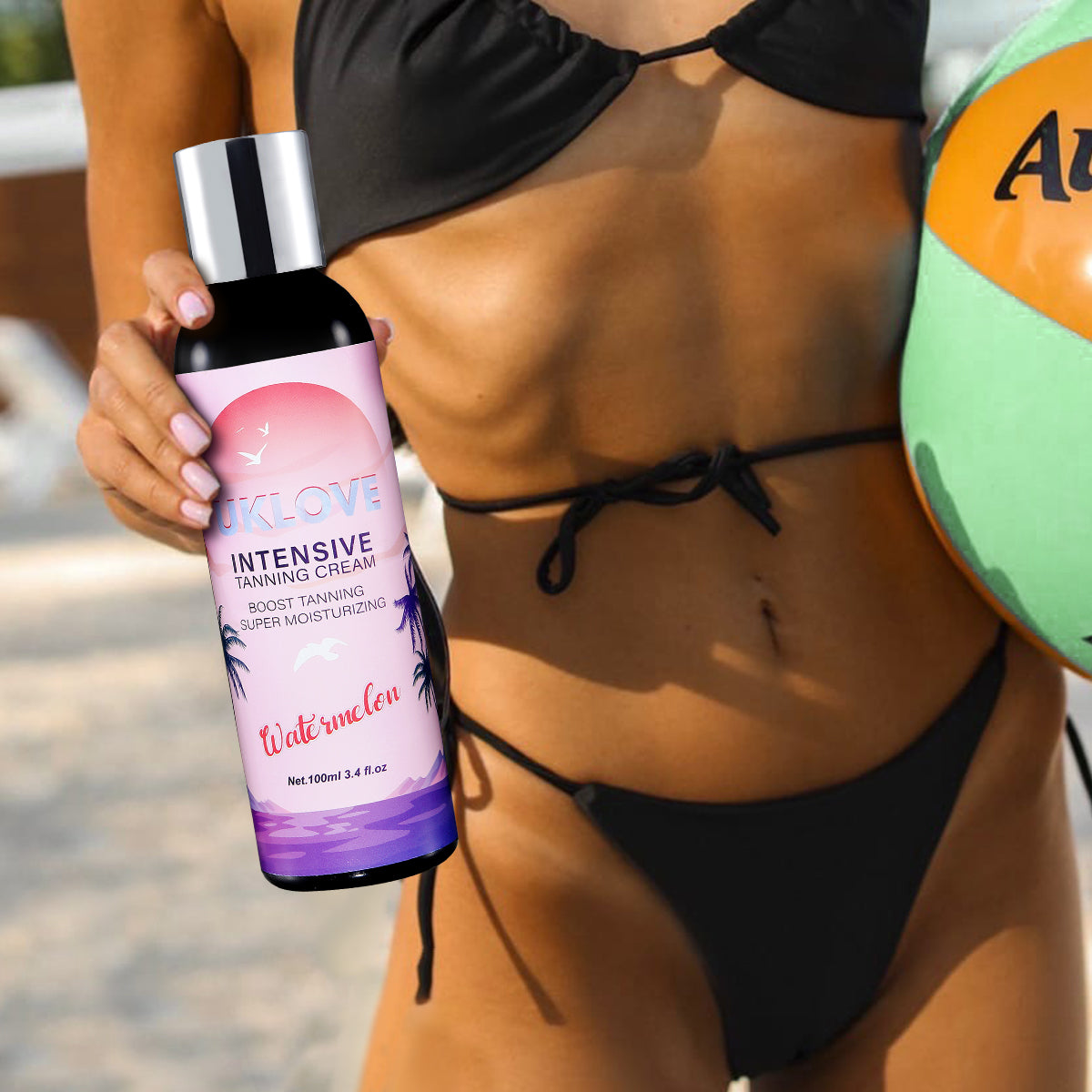 UKLOVE tanning cream watermelon fragrance intensive boost tanning